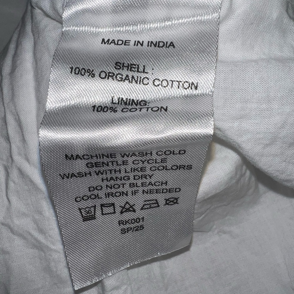 QUINCE Organic Cotton Gauze Smocked Square Neck Midi Dress, cream size small - Picture 8 of 11